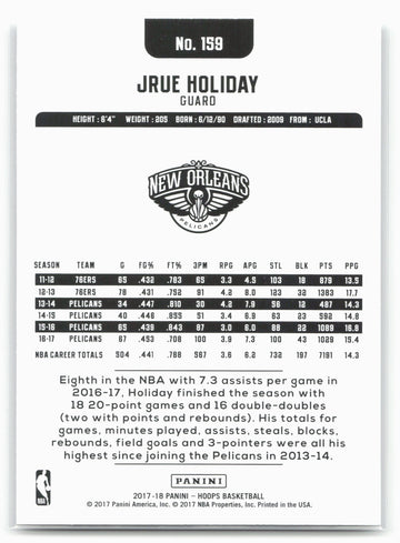 
2017-18 Hoops #159 Jrue Holiday