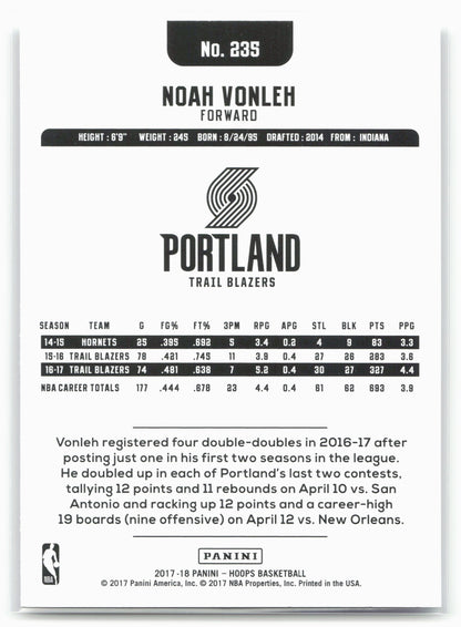 2017-18 Hoops #235 Noah Vonleh