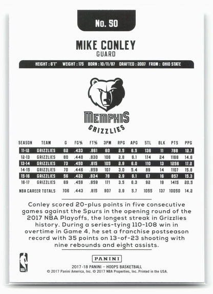 2017-18 Hoops #50 Mike Conley