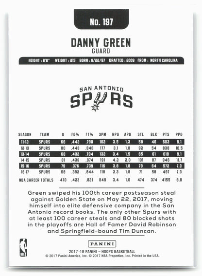 2017-18 Hoops #197 Danny Green