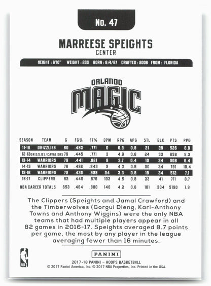 2017-18 Hoops #47 Marreese Speights