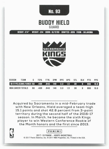 
2017-18 Hoops #93 Buddy Hield