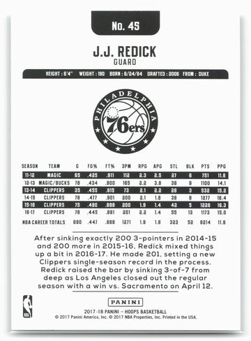 
2017-18 Hoops #45 J.J. Redick
