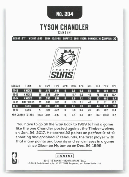 2017-18 Hoops #204 Tyson Chandler