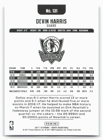 2017-18 Hoops #131 Devin Harris