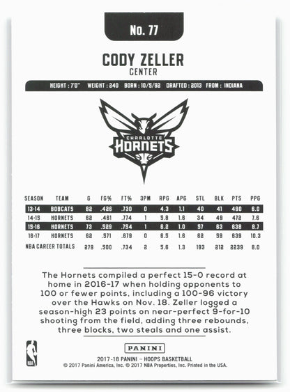 2017-18 Hoops #77 Cody Zeller