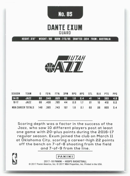 2017-18 Hoops #85 Dante Exum