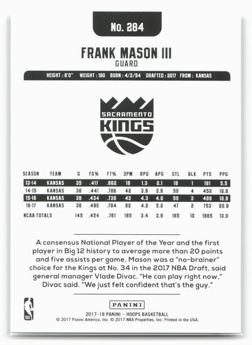 
2017-18 Hoops #284 Frank Mason III