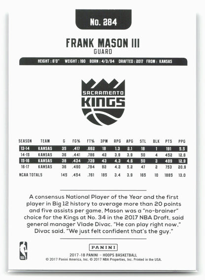2017-18 Hoops #284 Frank Mason III