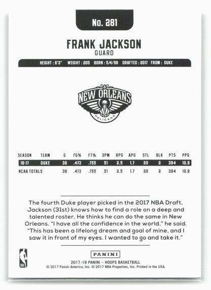 2017-18 Hoops #281 Frank Jackson