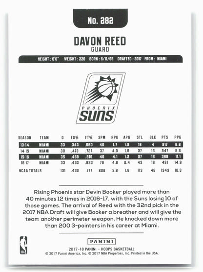 2017-18 Hoops #282 Davon Reed