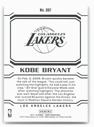 
2017-18 Hoops #297 Kobe Bryant