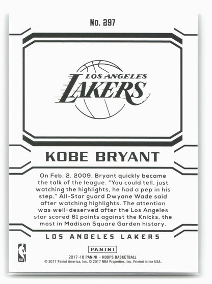 2017-18 Hoops #297 Kobe Bryant