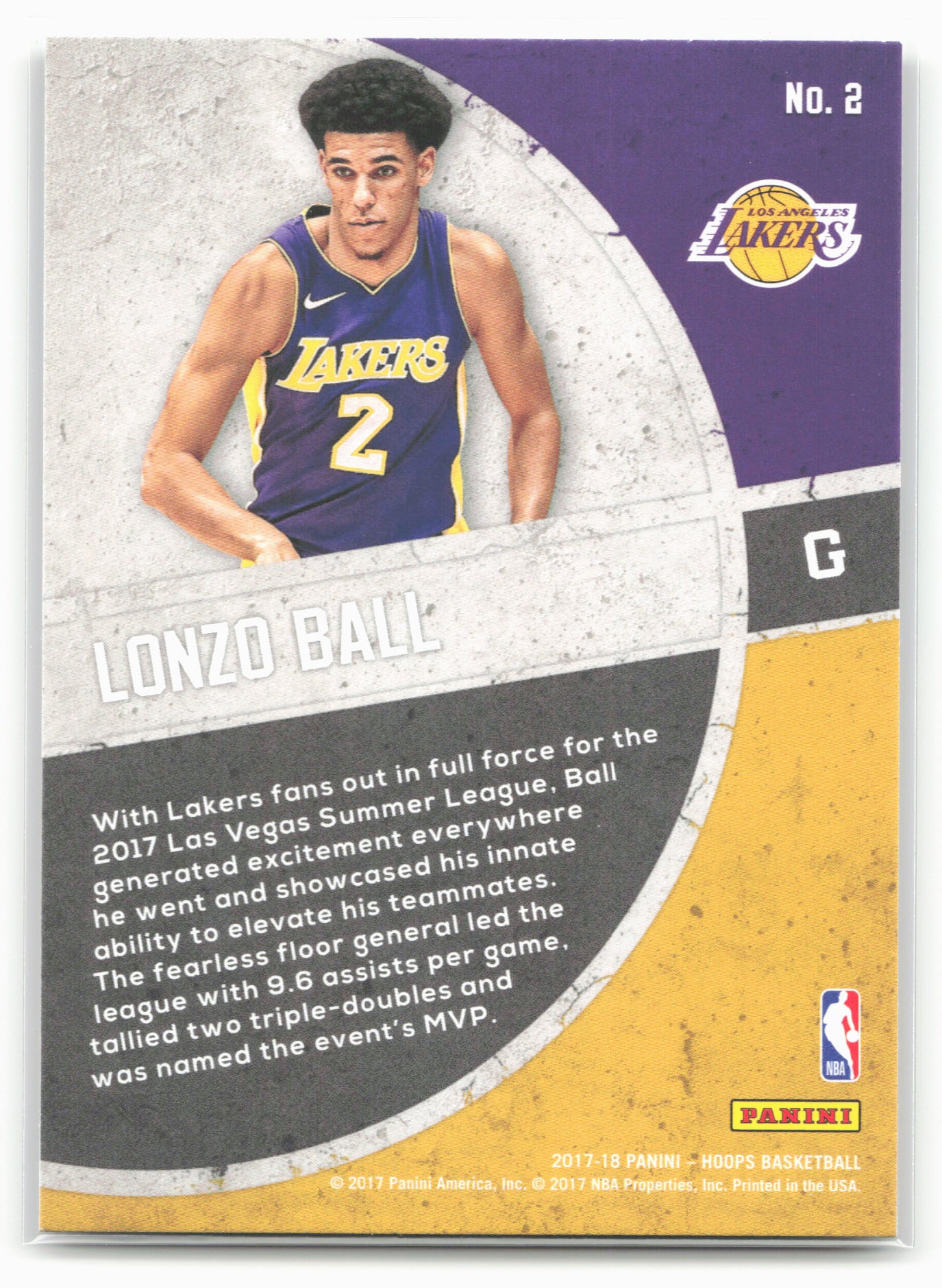 2017-18 Hoops #2 Lonzo Ball We Got Next