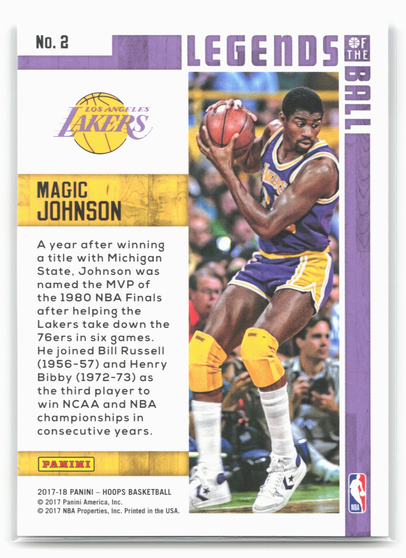 2017-18 Hoops #2 Magic Johnson Legends of the Ball