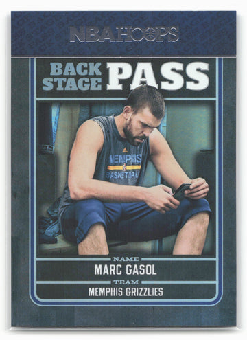 
2017-18 Hoops #7 Marc Gasol Back Stage Pass