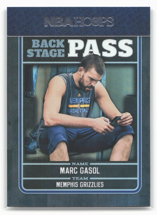 2017-18 Hoops #7 Marc Gasol Back Stage Pass