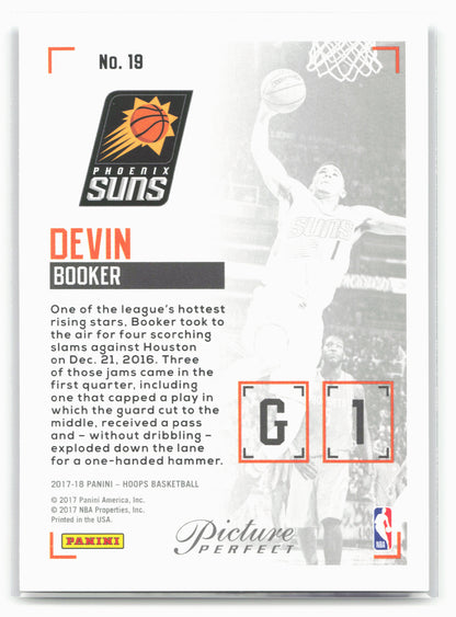 2017-18 Hoops #19 Devin Booker Picture Perfect