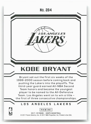 
2017-18 Hoops #294 Kobe Bryant