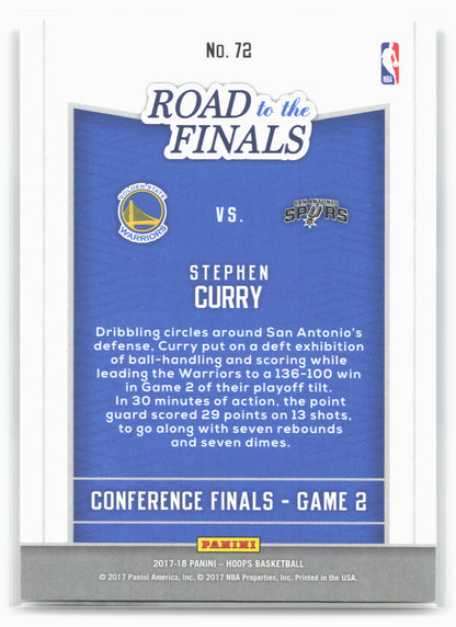 2017-18 Hoops #72 Stephen Curry Road to the Finals #/499