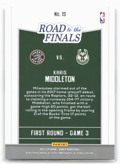 2017-18 Hoops #15 Khris Middleton Road to the Finals #/2017