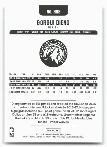 
2017-18 Hoops #222 Gorgui Dieng