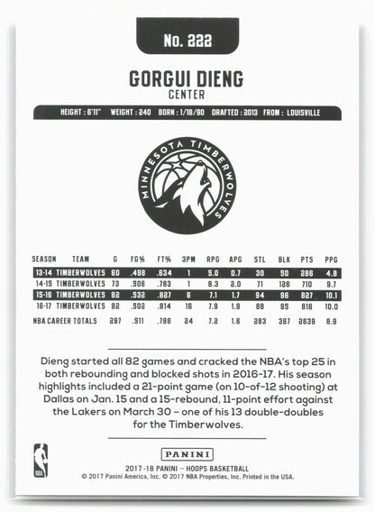 2017-18 Hoops #222 Gorgui Dieng