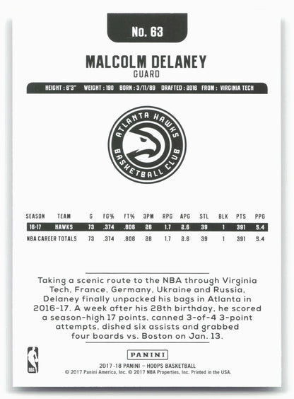 2017-18 Hoops #63 Malcolm Delaney