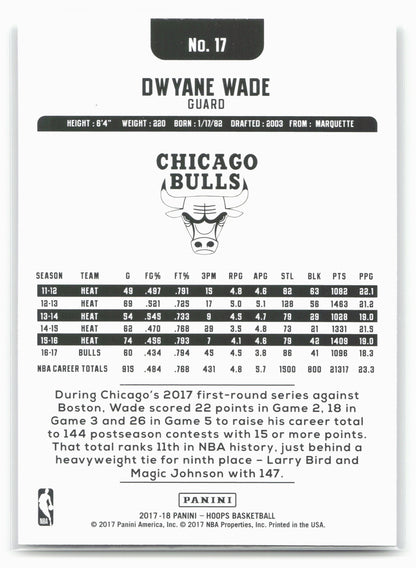 2017-18 Hoops #17 Dwyane Wade