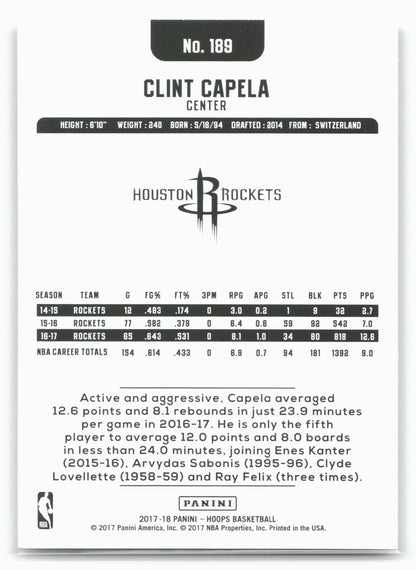2017-18 Hoops #189 Clint Capela