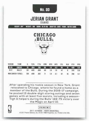 
2017-18 Hoops #20 Jerian Grant