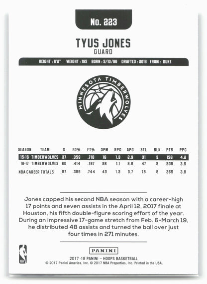 2017-18 Hoops #223 Tyus Jones
