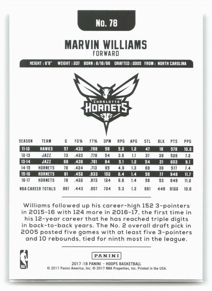 2017-18 Hoops #78 Marvin Williams