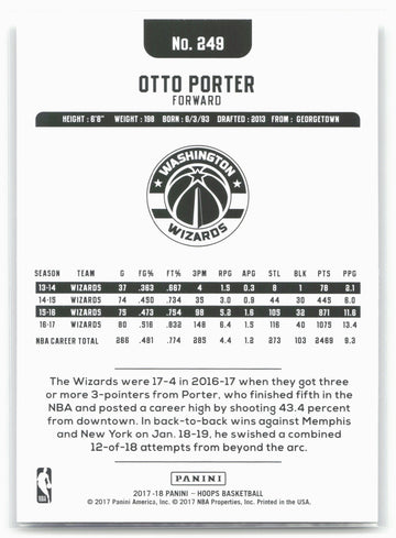 
2017-18 Hoops #249 Otto Porter