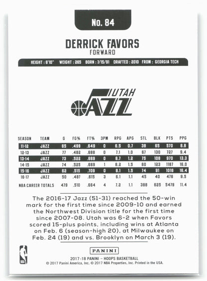 2017-18 Hoops #84 Derrick Favors