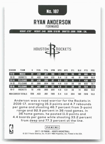 2017-18 Hoops #187 Ryan Anderson