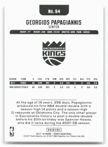 2017-18 Hoops #94 Georgios Papagiannis