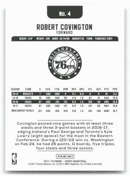 2017-18 Hoops #4 Robert Covington