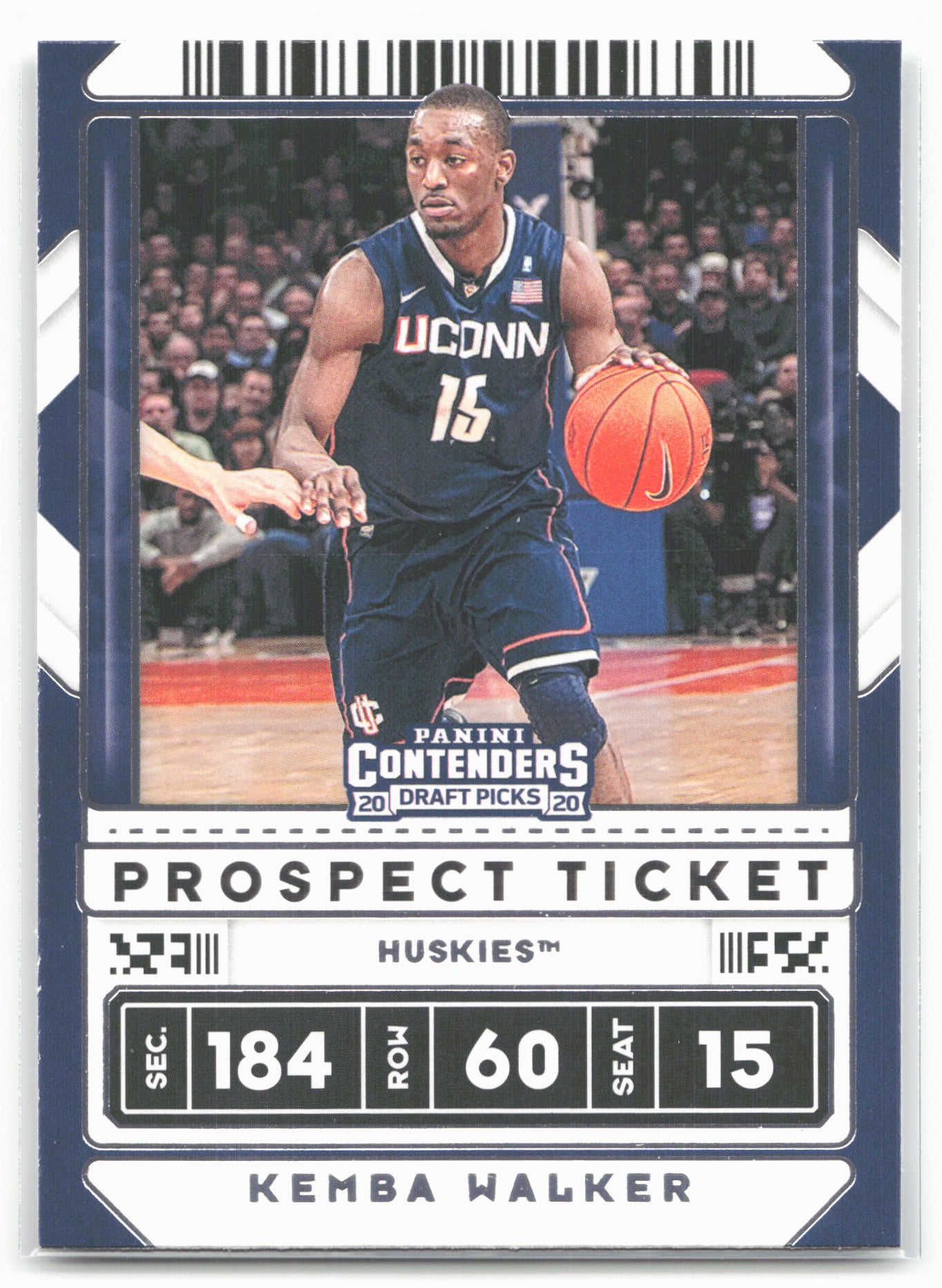 2020 Panini Contenders Draft Picks #9b Kemba Walker Blue jersey