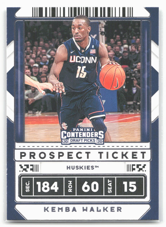 2020 Panini Contenders Draft Picks #9b Kemba Walker Blue jersey