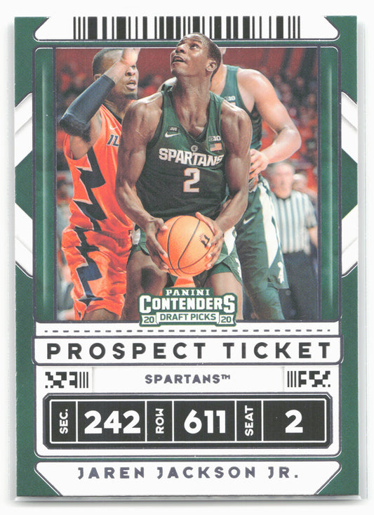 2020 Panini Contenders Draft Picks #45b Jaren Jackson Jr. Green jersey