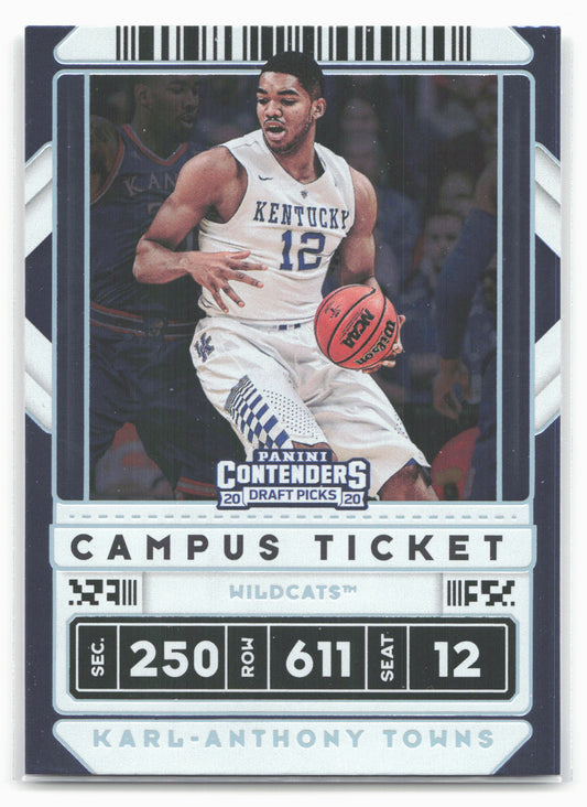 2020 Panini Contenders Draft Picks #36 Karl-Anthony Towns Campus Ticket