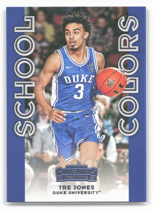 2020 Panini Contenders Draft Picks #30 Tre Jones School Colors