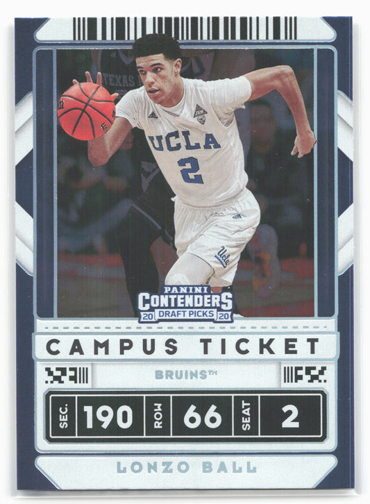 2020 Panini Contenders Draft Picks #46 Lonzo Ball Campus Ticket