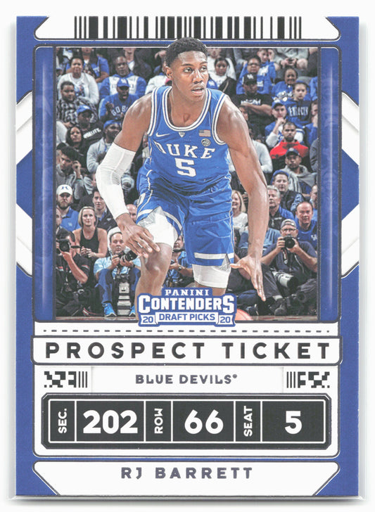 2020 Panini Contenders Draft Picks #12b RJ Barrett