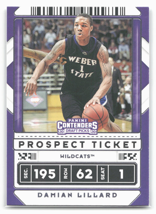 2020 Panini Contenders Draft Picks #40b Damian Lillard