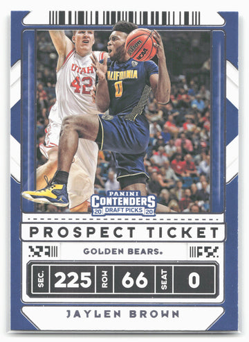 
2020 Panini Contenders Draft Picks #10b Jaylen Brown Blue jersey