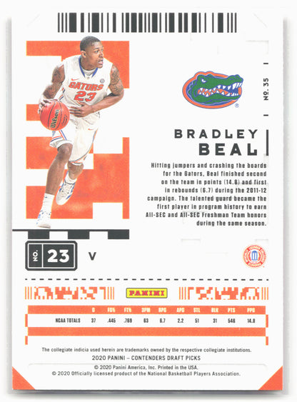 2020 Panini Contenders Draft Picks #35b Bradley Beal