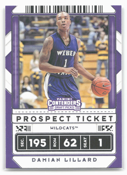2020 Panini Contenders Draft Picks #40 Damian Lillard