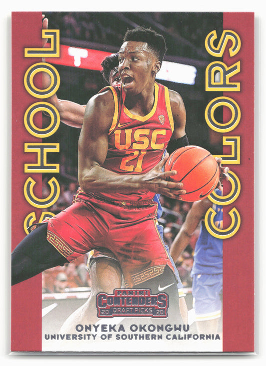 2020 Panini Contenders Draft Picks #12 Onyeka Okongwu School Colors